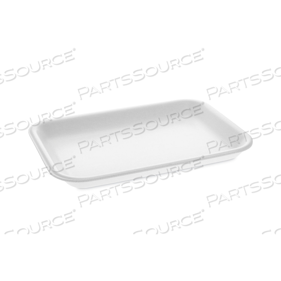 SUPERMARKET TRAY, #2, 8.2 X 5.7 X 0.91, WHITE, FOAM by Pactiv