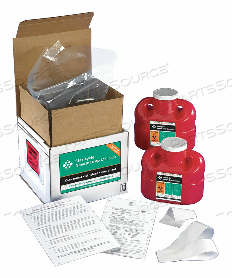SHARPS MAILBACK SYSTEM 1 GAL. SCREW LID by Stericycle SHARPS MAILBACK SYSTEM 1 GAL. SCREW LID by Stericycle