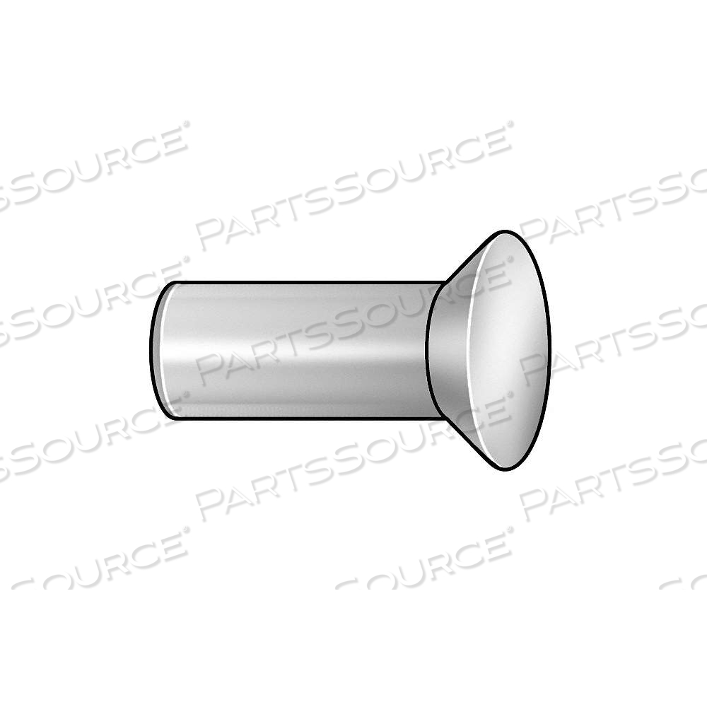 SOLID RIVET,5/8 IN L,COUNTERSUNK, INCH, COUNTERSUNK, 0.1875 IN SHANK DIA, STEEL, PLAIN by Approved Vendor
