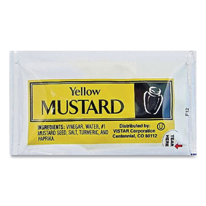 CONDIMENT PACKETS, MUSTARD, 0.16 OZ PACKET, 200/CARTON by Vistar