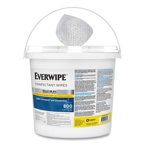 DISINFECTANT WIPES, 6 X 8, 800/DISPENSER BUCKET, 2 BUCKETS/CARTON by Everwipe