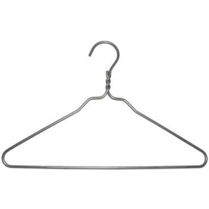 NAHANCO TOP HANGER-TWISTED NECK, 16-1/2"L, METAL-BRUSHED ALUMINUM, PKG QTY 100 by National Hanger Company Inc.
