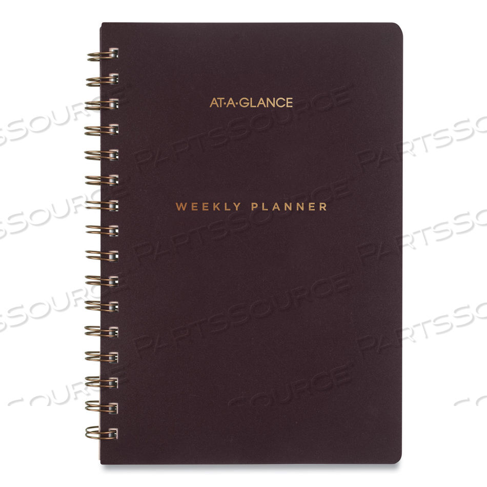 SIGNATURE LITE WEEKLY/MONTHLY PLANNER, 8.5 X 5.75, MAROON COVER, 12-MONTH (JAN TO DEC): 2023 