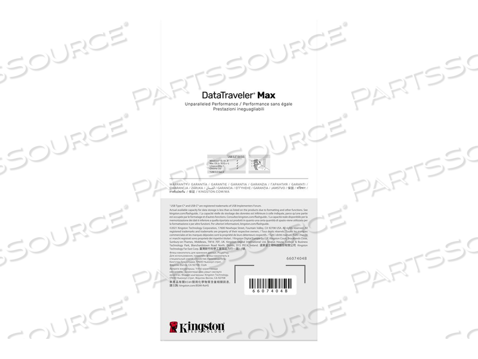 DATATRAVELER MAX, USB FLASH DRIVE, 256 GB, USB-C 3.2 GEN 2 by Kingston Technology