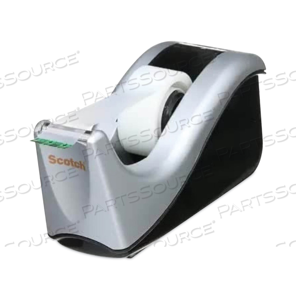 VALUE DESKTOP TAPE DISPENSER, ATTACHED 1" CORE, BLACK/SILVER by 3M Consumer