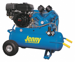 PORTABLE GAS AIR COMPRESSOR 1 STAGE 9 HP by Jenny