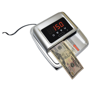 AUTOMATIC COUNTERFEIT DETECTOR, IR DECTECTOR; MAGNETIC STRIP DETECTION; UV LIGHT, U.S. CURRENCY, 5.5 X 4.88 X 2.8, SILVER by MMF Industries