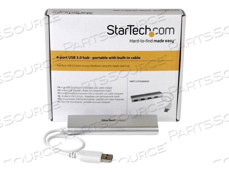 ADD FOUR USB 3.0 (5GBPS) PORTS TO YOUR MACBOOK USING THIS SILVER APPLE STYLE HUB by StarTech.com Ltd.