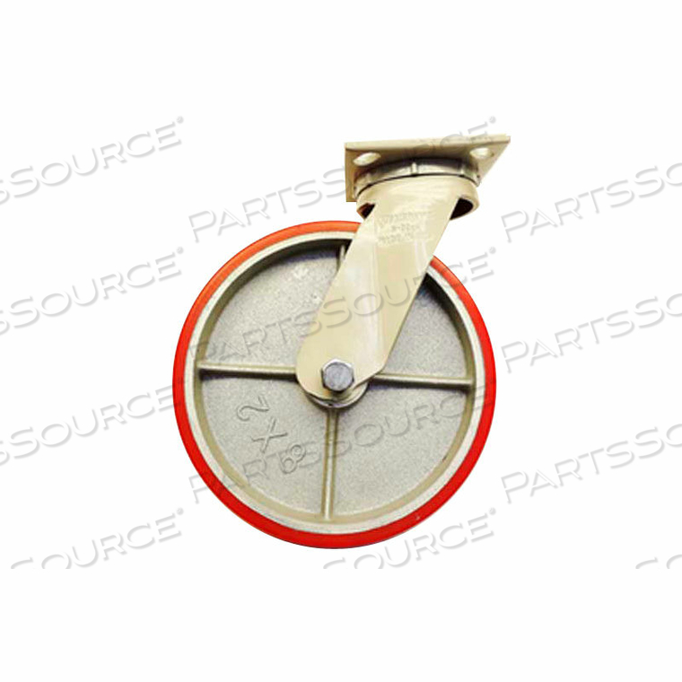 SWIVEL CASTER - POLYURETHANE 8" DIA. - 1200 LB. CAPACITY by Fairbanks Scale