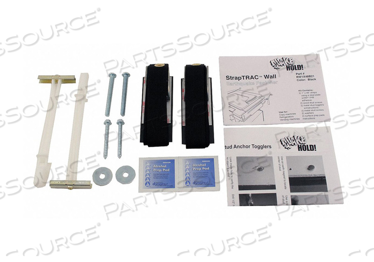 WALL STRAP W/SIDE RELEASE BUCKLE BLACK by QuakeHOLD!