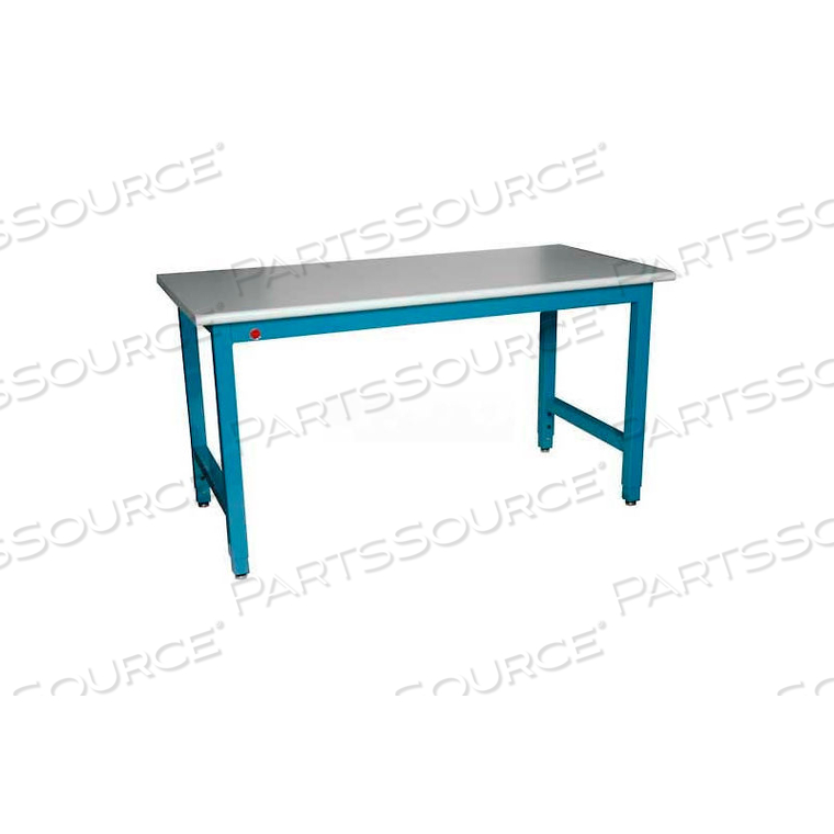 WSI LABORATORY WORK BENCH - 72"W X 36"D ADJ. PLASTIC LAMINATE - BLUE 