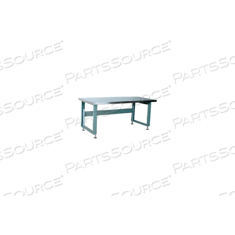 WORKBENCH, 4000 SERIES, ELECTRIC LIFT, HARDBOARD OVER STAINLESS, 96"W X 36"D, GRAY by Stackbin Corporation