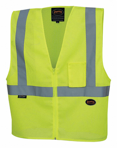 SAFETY VEST MESH HI-VIS YELLOW M by Pioneer