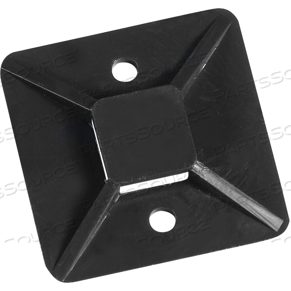 CABLE TIE MOUNTS, 1" X 1", BLACK, 100/CASE by BOX Partners (Box Acquisitions, LLC)