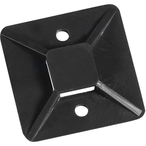 CABLE TIE MOUNTS, 1" X 1", BLACK, 100/CASE by BOX Partners (Box Acquisitions, LLC)
