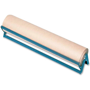 WRAPPING PAPER CUTTER, HOLDS 24" ROLLS, 26"X8"X7", BROWN by Sparco Products