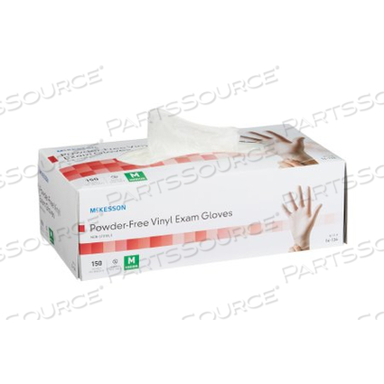 VINYL STANDARD CUFF LENGTH EXAM GLOVE, MEDIUM, CLEAR (150 PER BOX) by McKesson