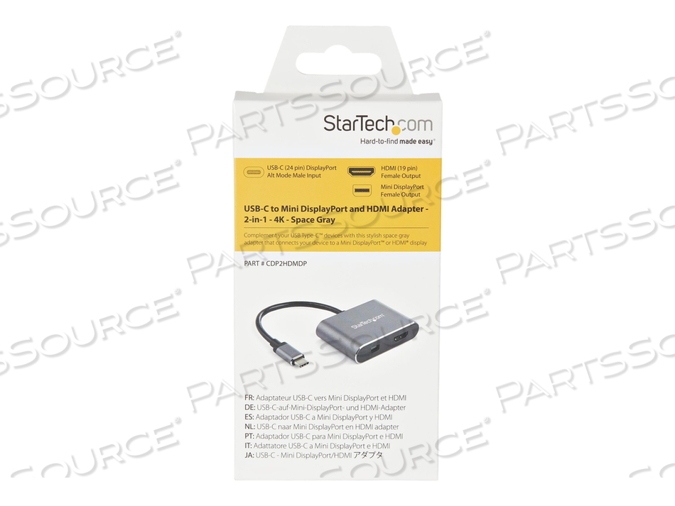 USB C MULTIPORT VIDEO ADAPTER, 4K 60HZ USB-C TO HDMI 2.0 OR MINI DISPLAYPORT 1.2 MONITOR ADAPTER, USB TYPE-C 2-IN-1 DISPLAY CONVERTER HDMI/M by StarTech.com Ltd.