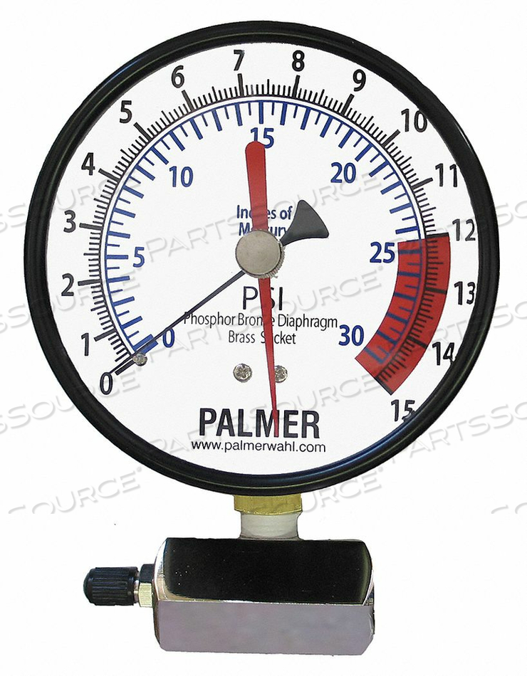 GAS TEST GAUGE 15 PSI-30 IN HG by Wahl