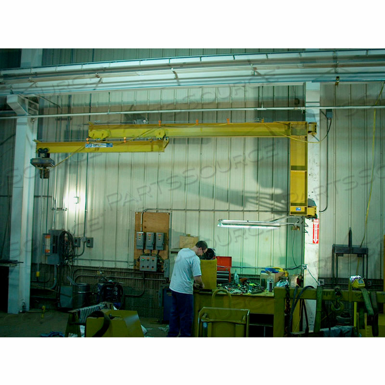 WALL-MOUNT FULL CANTILEVER TELESCOPING JIB CRANE, 4000 LB. CAPACITY, 9' 2-3/8" TO 12' SPAN 