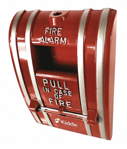 FIRE ALARM PULL STATION RED 2-1/2 D by Kidde FIRE ALARM PULL STATION RED 2-1/2 D by Kidde