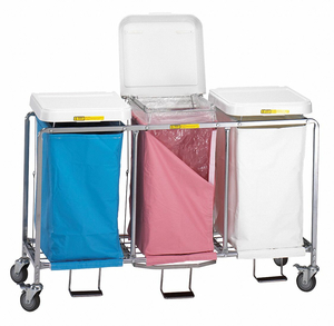 LAUNDRY HAMPER CART 3 COMP WHT 10.5CU FT by R&B Wire Products, Inc. LAUNDRY HAMPER CART 3 COMP WHT 10.5CU FT by R&B Wire Products, Inc.