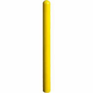 SMOOTH BOLLARD POST SLEEVE, 3-1/2" HDPE DOME TOP, YELLOW by Ideal Shield