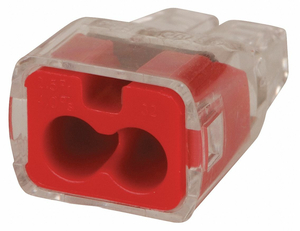 PUSH IN CONNECTOR 2 PORT RED PK100 by Ideal Industries Inc.