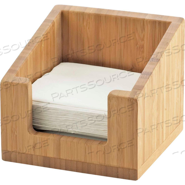BAMBOO NAPKIN HOLDER 6-1/4"W X 6-1/4"D X 5-1/2"H by Cal Mil Plastics