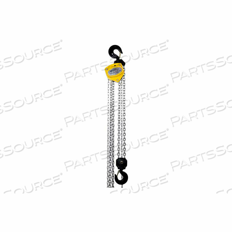 MANUAL CHAIN HOIST W/STD. OVERLOAD PROTECTION 3 TON CAPACITY 10' LIFT by Oz Lifting Products MANUAL CHAIN HOIST W/STD. OVERLOAD PROTECTION 3 TON CAPACITY 10' LIFT by Oz Lifting Products