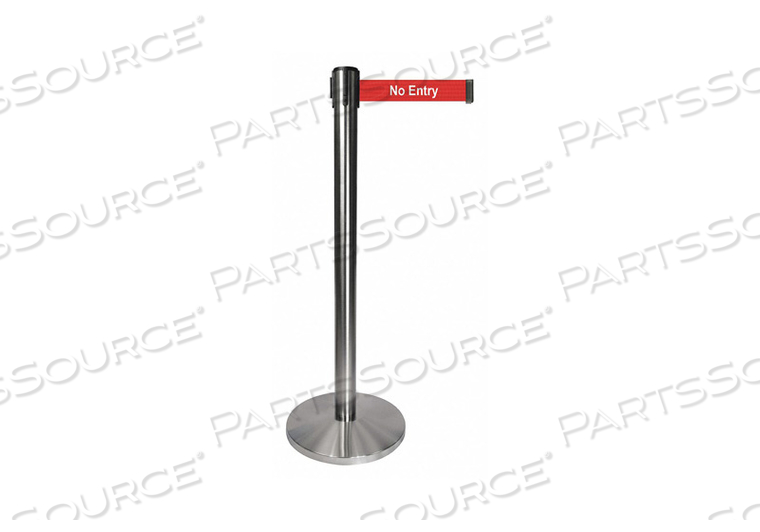 BARRIER POST GRAY POST NO ENTRY BELT MSG by Queueway BARRIER POST GRAY POST NO ENTRY BELT MSG by Queueway
