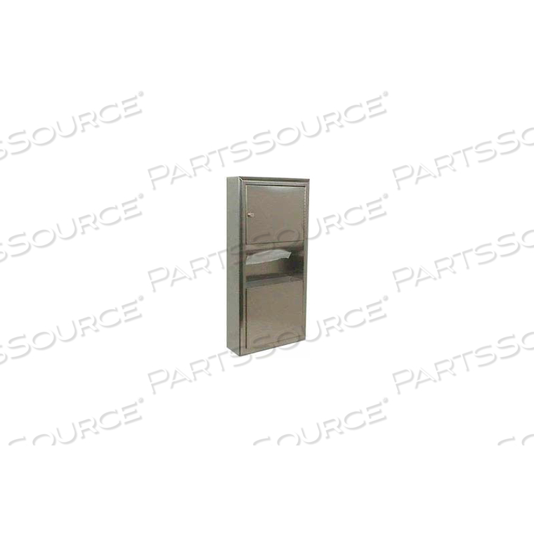 CLASSICSERIES SURFACE MOUNT FOLDED PAPER TOWEL DISPENSER/RECEPTACLE by Bobrick Washroom Equipment, Inc