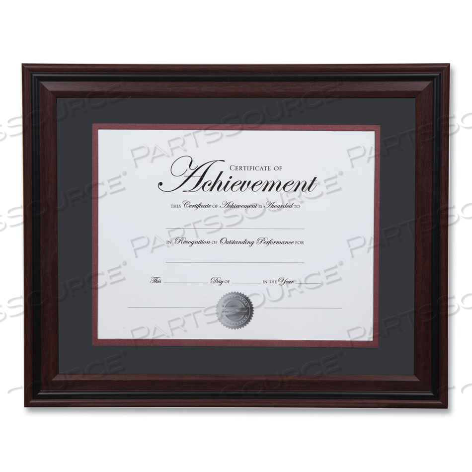 DESK/WALL PHOTO FRAME, PLASTIC, 11 X 14, 8.5 X 11, ROSEWOOD/BLACK 