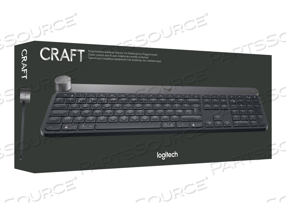 LOGITECH CRAFT ADVANCED WITH CREATIVE INPUT DIAL - KEYBOARD - BACKLIT - BLUETOOTH, 2.4 GHZ by Logitech