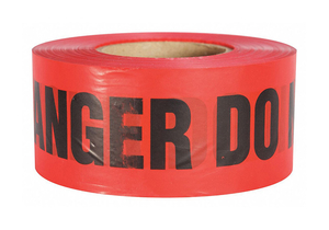 BARRICADE TAPE DANGER RED ROLL 3 by Quest Brands Inc.