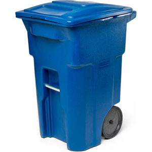 HEAVY DUTY TWO-WHEEL TRASH CART, 64 GALLON BLUE by Toter