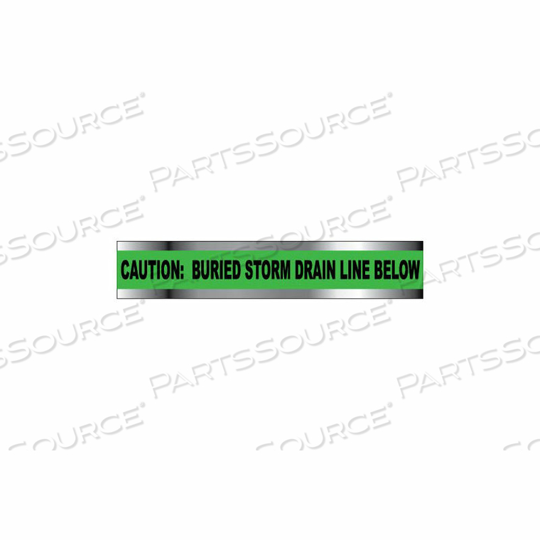 DETECTABLE UNDERGROUND WARNING TAPE - CAUTION BURIED STORM DRAIN BELOW - 6"W by National Marker Company DETECTABLE UNDERGROUND WARNING TAPE - CAUTION BURIED STORM DRAIN BELOW - 6"W by National Marker Company