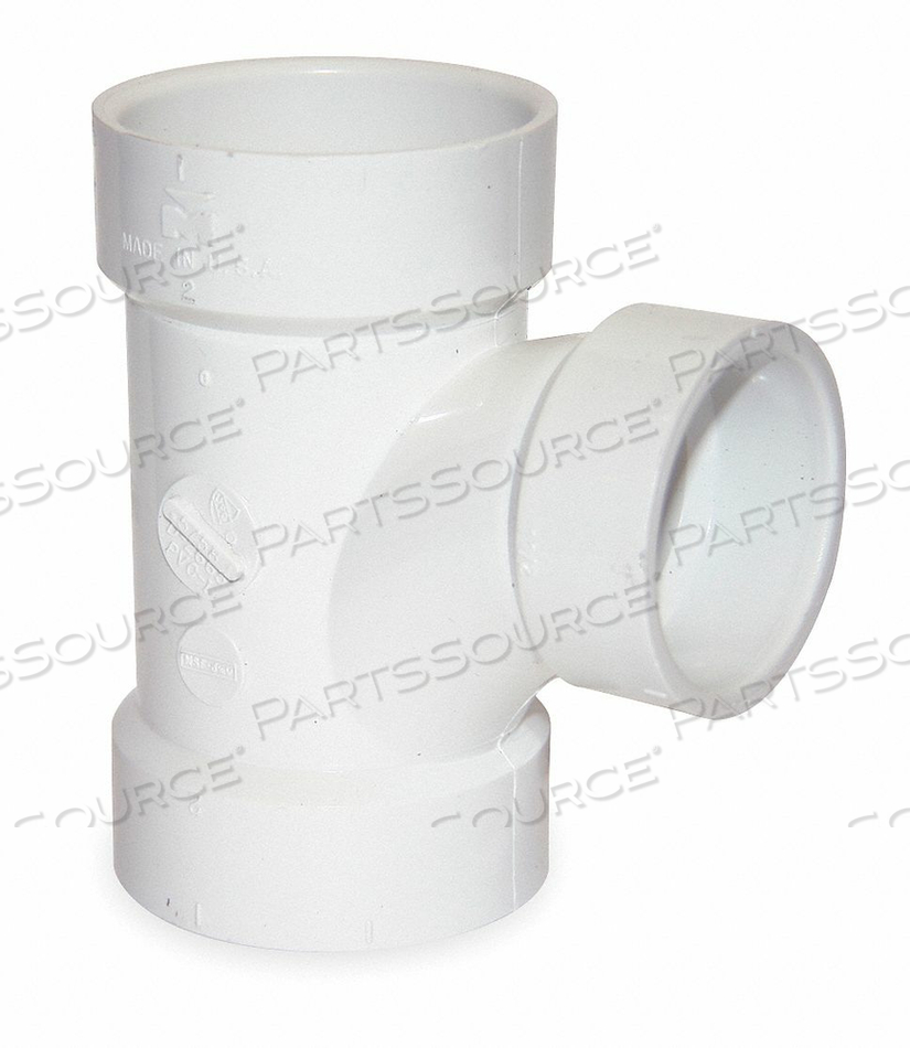 SANITARY REDUCING TEE, SCHEDULE 40, 4 IN X 4 IN X 3 IN FITTING PIPE SIZE, WHITE by Charlotte Pipe And Foundry Co. SANITARY REDUCING TEE, SCHEDULE 40, 4 IN X 4 IN X 3 IN FITTING PIPE SIZE, WHITE by Charlotte Pipe And Foundry Co.