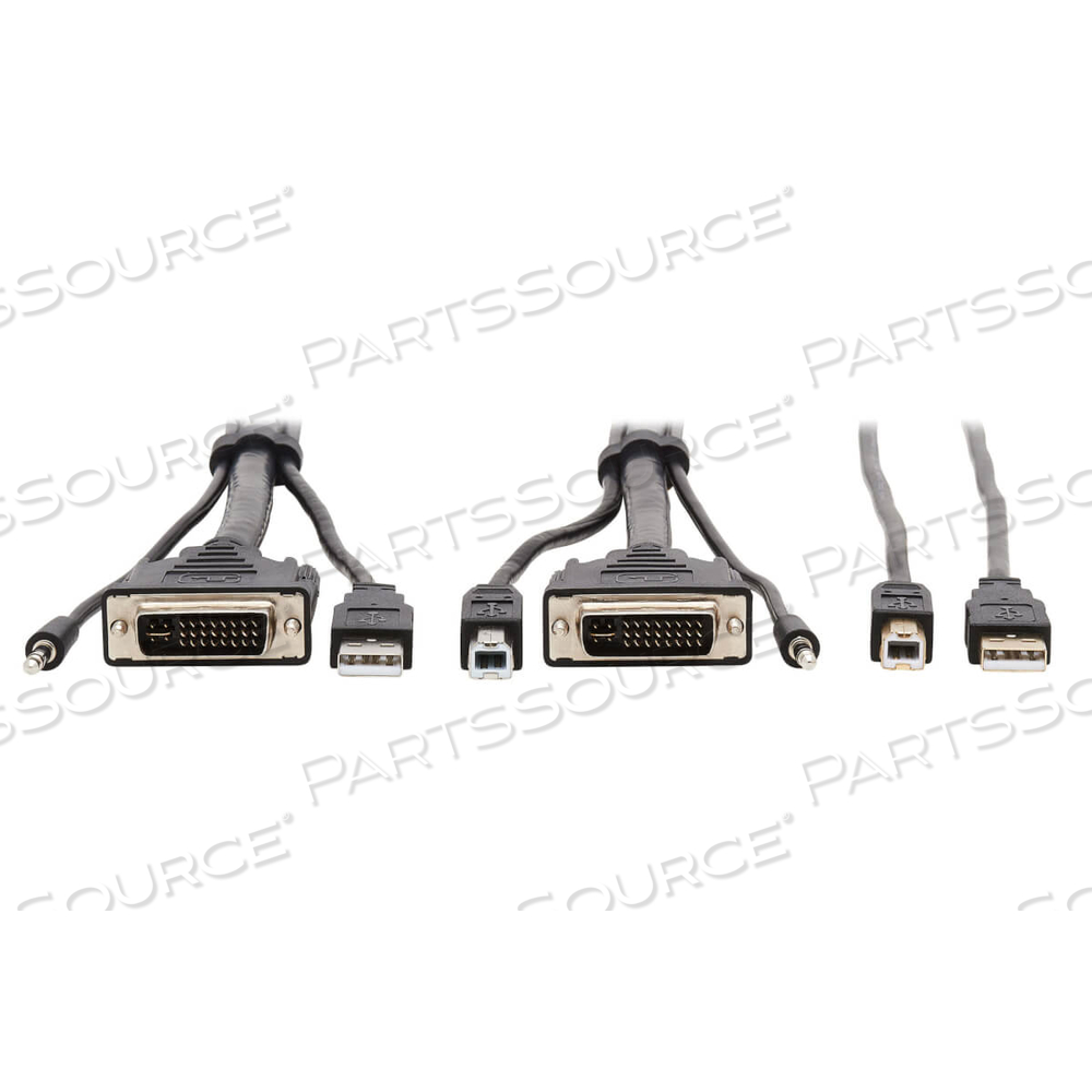 DVI KVM CABLE KIT DVI USB 3.5MM AUDIO 3XM/3XM+USB M/M BLACK 10FT by Tripp Lite