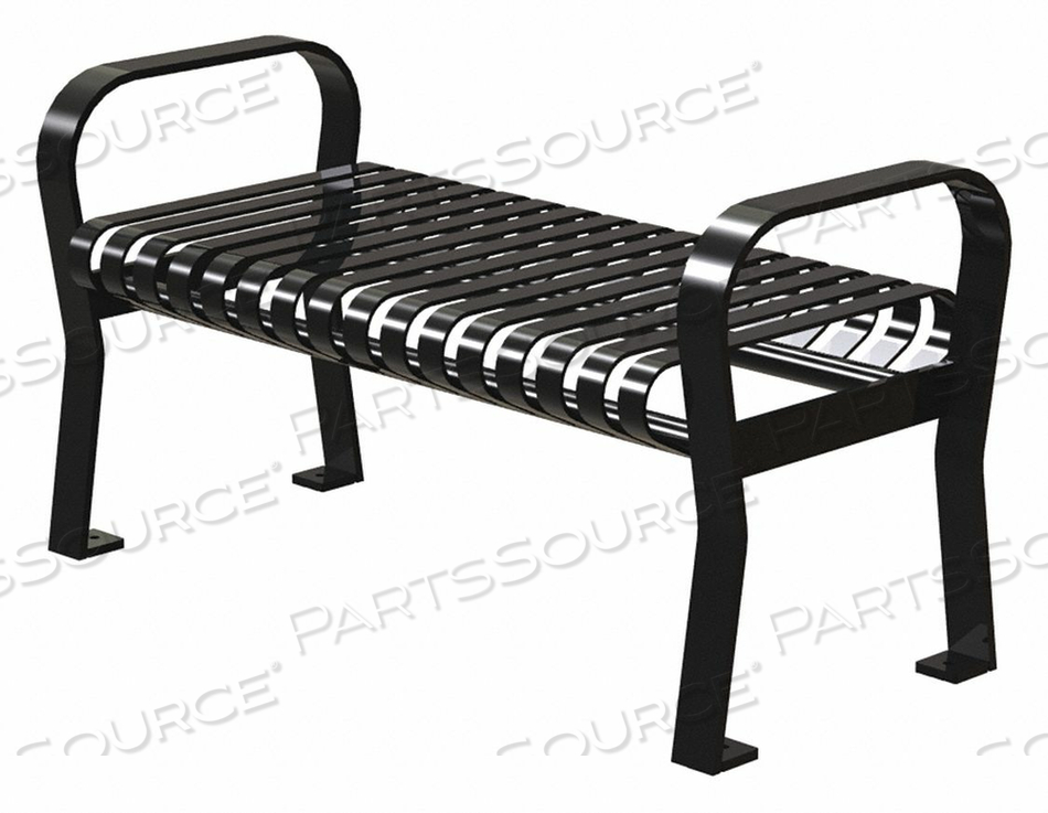 OUTDOOR BENCH 49 IN L 25-1/4 IN H BLCK by Graber Manufacturing