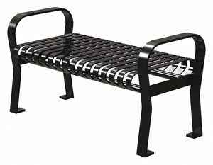 OUTDOOR BENCH 49 IN L 25-1/4 IN H BLCK by Graber Manufacturing