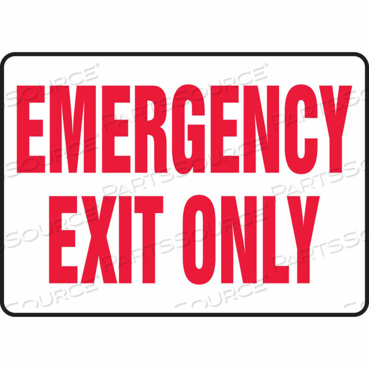 EXIT SAFETY SIGN, 10"W X 7"H, ADHESIVE VINYL by Accuform Manufacturing, Inc.