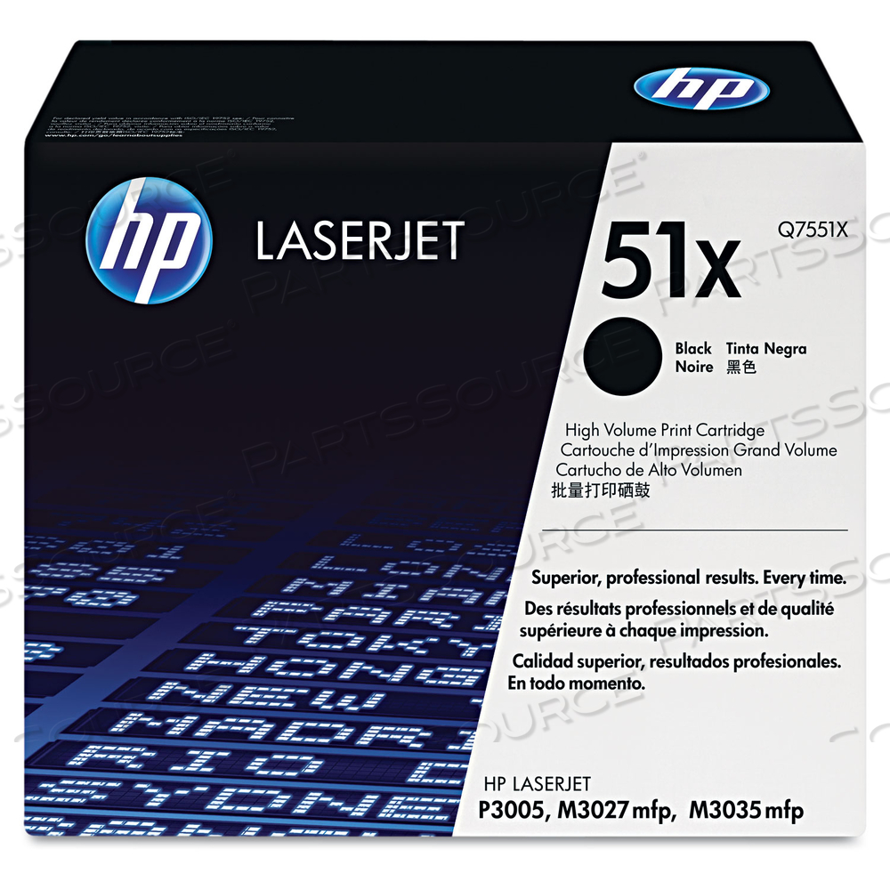 TONER CARTRIDGE, REPLACEMENT FOR HP LASERJET M3035MFP, HP LASERJET M3035XS, HP LASERJET P3005, HP LASERJET M3027MFP, HP LASERJET P3005D, HP  