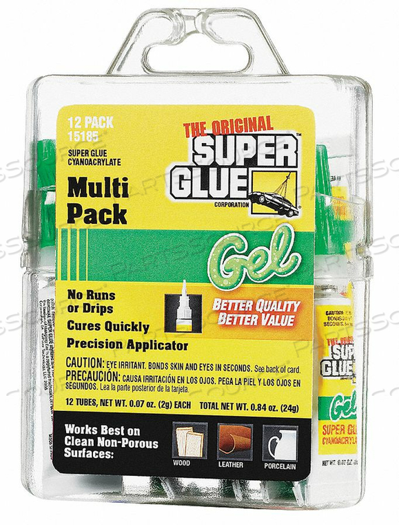 INSTANT ADHESIVE 2G TUBE CLEAR PK12 by Super Glue INSTANT ADHESIVE 2G TUBE CLEAR PK12 by Super Glue