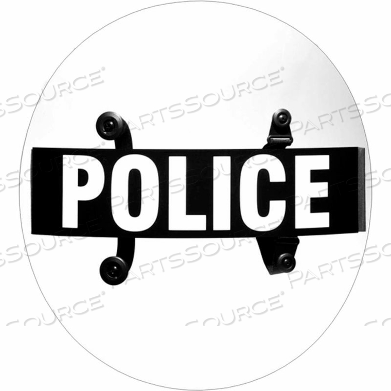 RIOT CONTROL BODY POLICE SHIELD, NON-BALLISTIC, POLYCARBONATE, CLEAR, 24" - by Paulson Manufacturing Corp