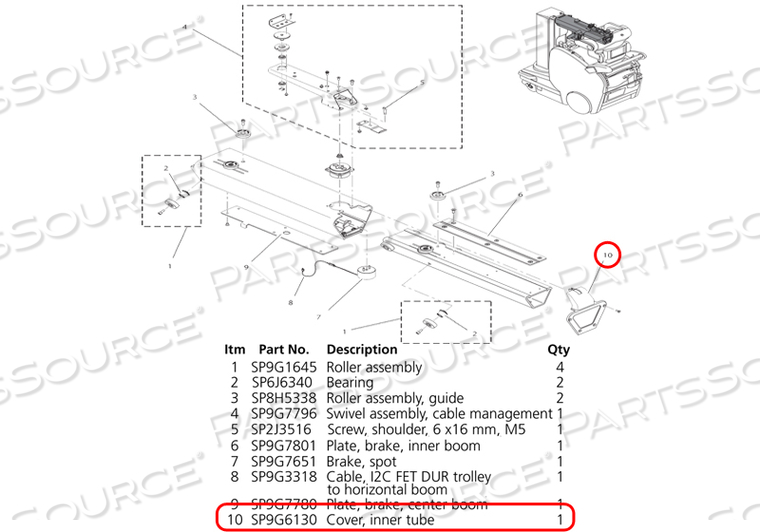 CAP FOR PORTABLE X-RAY INNER TUBE ARIM KIT by Carestream Health, Inc.