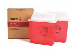 SHARPS CONTAINER 10 W 5 QT. SNAP LID by Sharps Compliance, Inc.