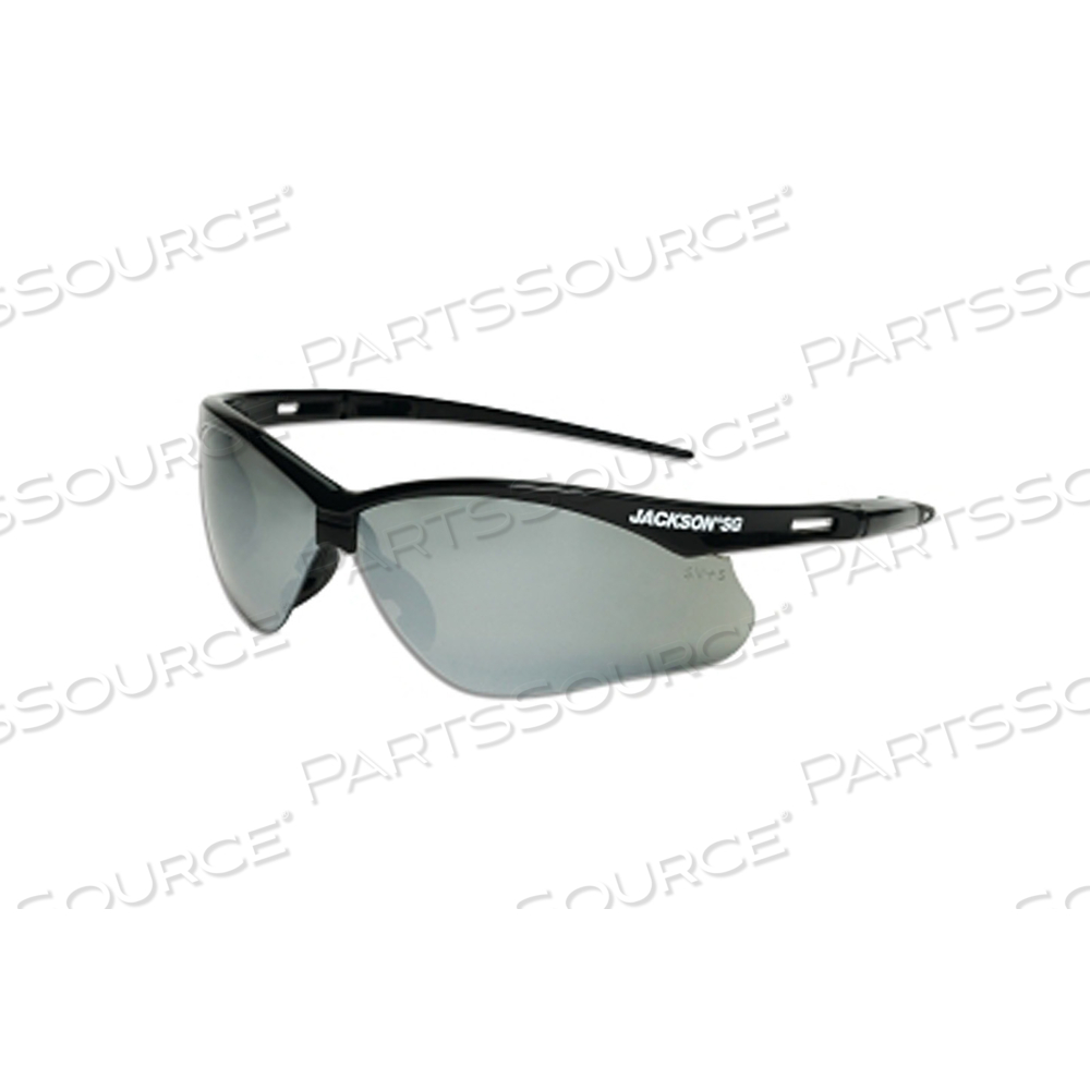 SG SERIES SAFETY GLASSES, UNIVERSAL SIZE, SMOKE MIRROR LENS, BLACK FRAME, HARDCOAT ANTI-SCRATCH by Jackson Safety