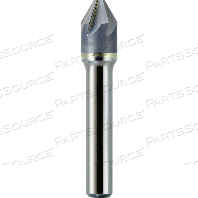 3/16" DIA., 1-1/2" OAL, 90, 6 FLUTE SINGLE END COUNTERSINK, SOLID CARBIDE, UNCOATED 