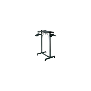 60"W DOUBLE SIDED FREESTANDING COAT RACK WITH CASTERS, BLACK by Magnuson Group